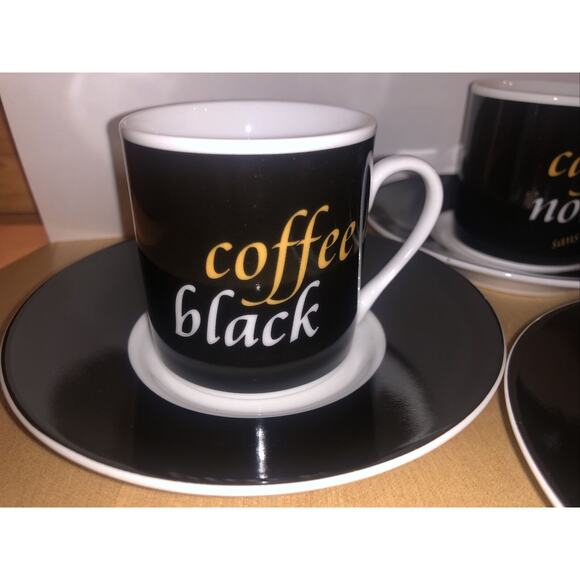 I. Godinger Company 12 PC SET Espresso Demitasse Cups and Saucers Coffee EXC!!! - Picture 8 of 12